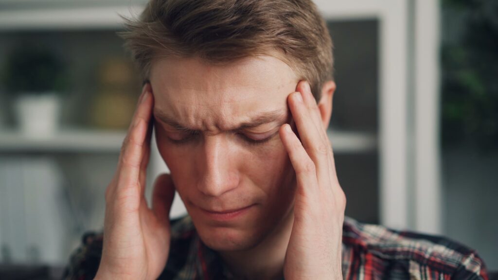 A sudden severe headache