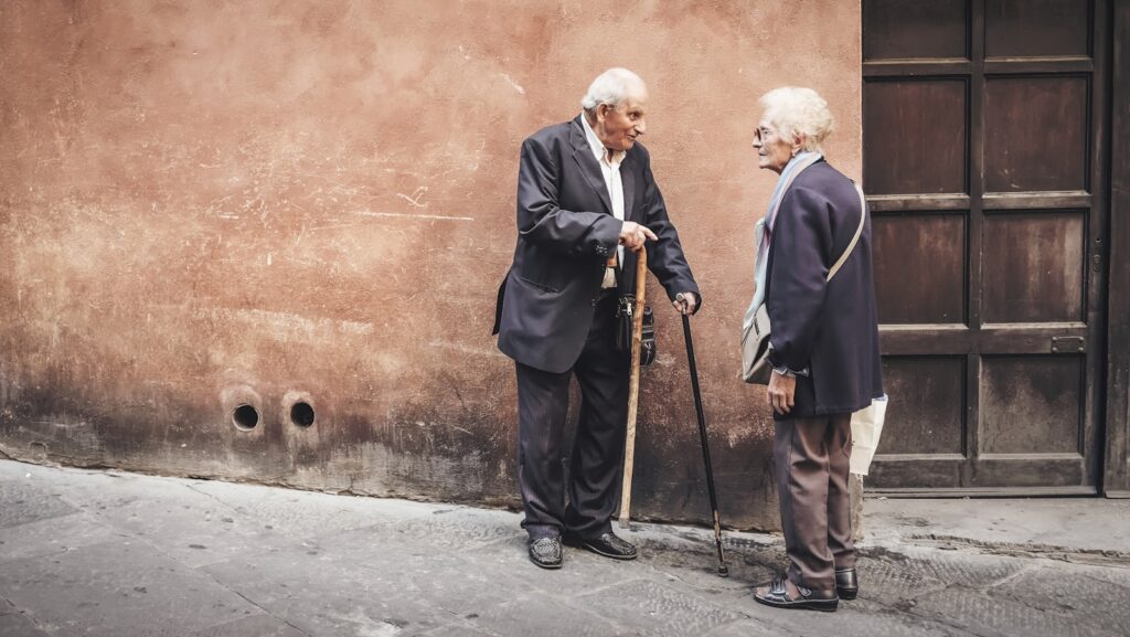 Older adult walking
