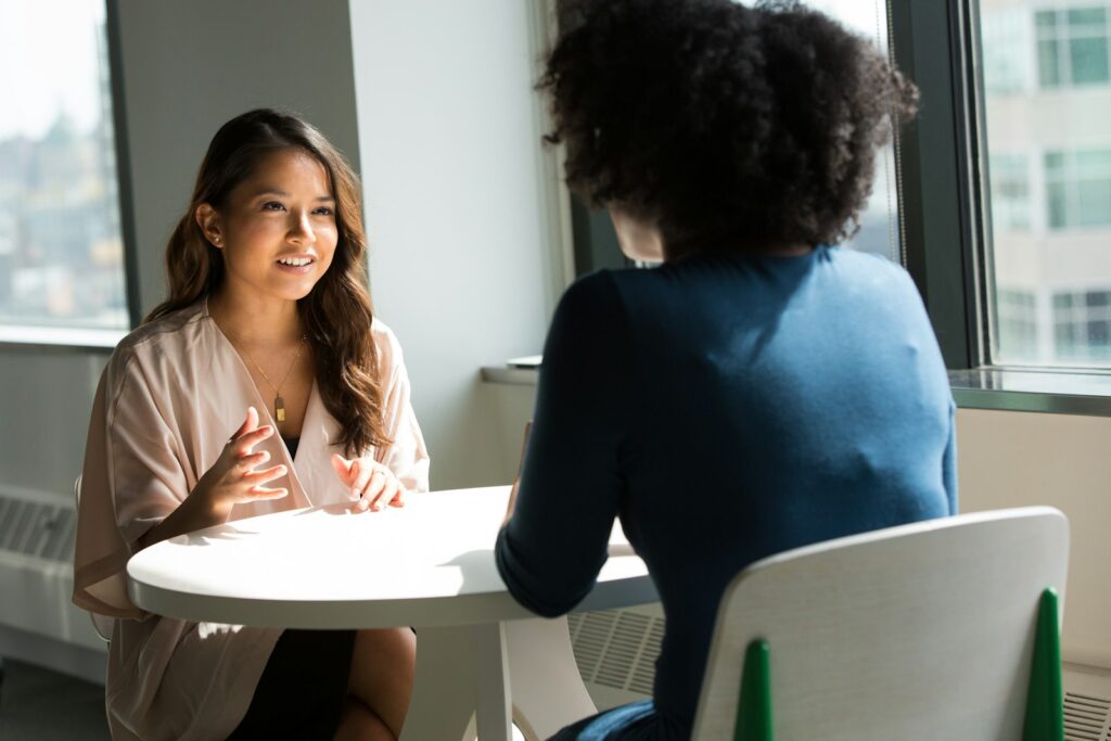 Talking to a mental-health professional
